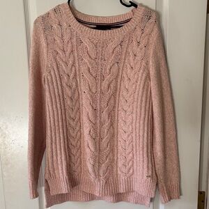 Tommy Hilfiger Light Pink Cable Knit Sweater